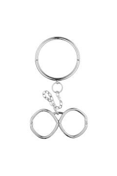 Kikötözések / KINKgear Hindra fém nyakörv kézbilinccsel
