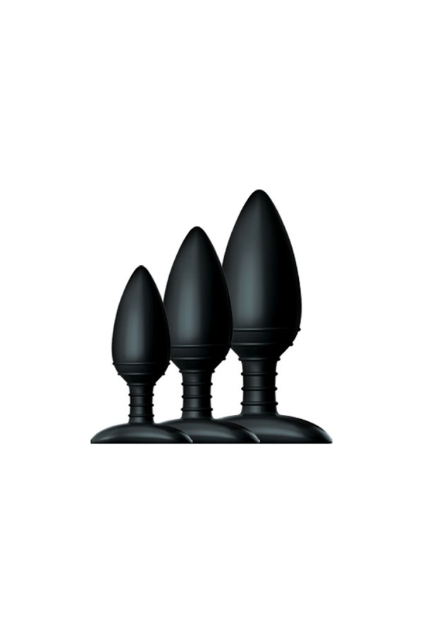 Butt Plugs / Nexus Butt Plug Trio 3 - Solid Silicone - S + M + L - Black