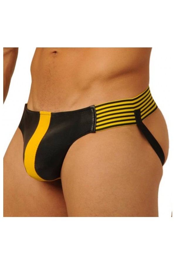 Alsók és jockstrap -ek / FIST Bőr jockstrap - sárga