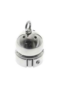 Chastity, CBT Hard & Heavy / MenSteel Heavy Scrotum metallic purse bag 730g