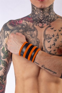 Pénztárcák és táskák / Mister B Neoprene csuklópénztárca fekete narancs