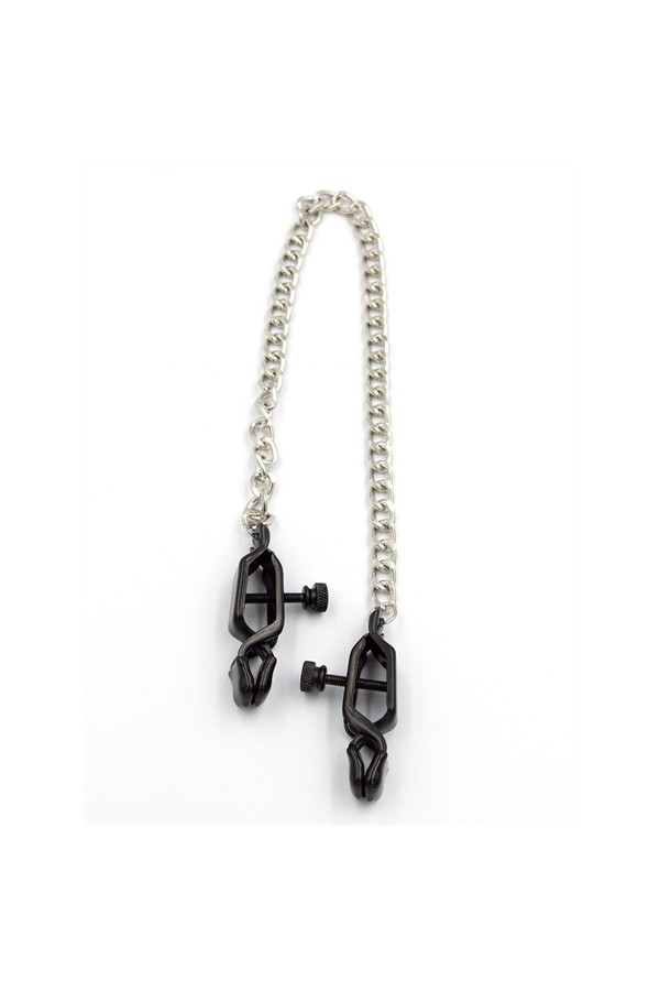 Tit Clamps / Mister B Battery Clamps Adjustable with Chain Black