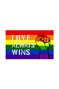Zászlók / Generic Rainbow Love Always Wins zászló