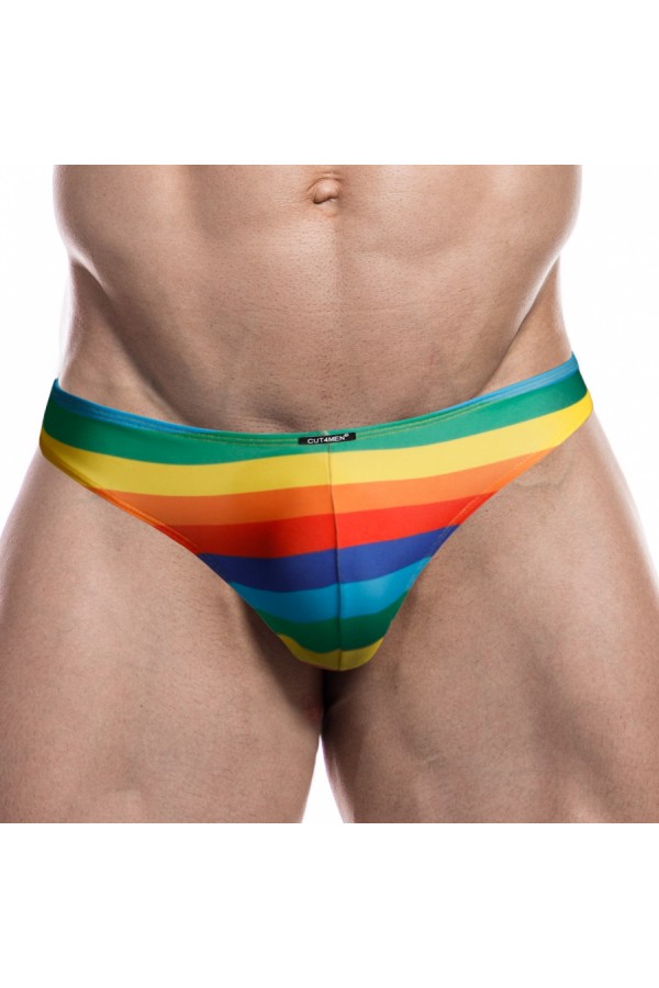 Gifts and Pride, Jocks and Underwear / CUT4MEN Slip Low Rise Rainbow