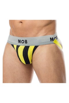 Alsók és jockstrap -ek / MOB Eroticwear Klasszikus jockstrap fehér-sárga