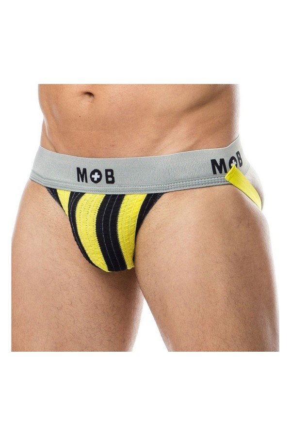 Alsók és jockstrap -ek / MOB Eroticwear Klasszikus jockstrap fehér-sárga