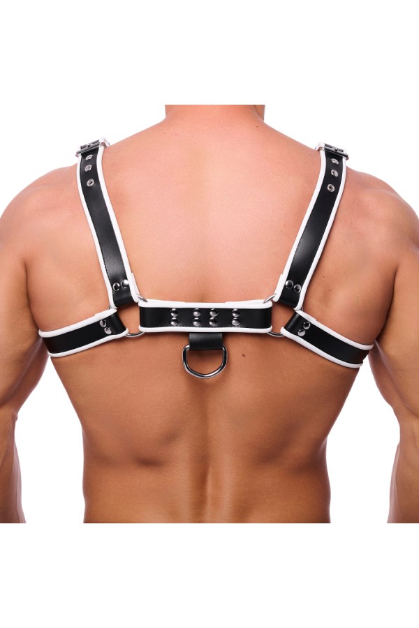 Harnessek / The Red Prémium színes bőr harness fekete fehér
