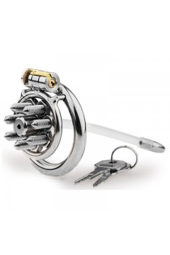 Chastity / CockLock Cage with Chastipik Spikes and Rod