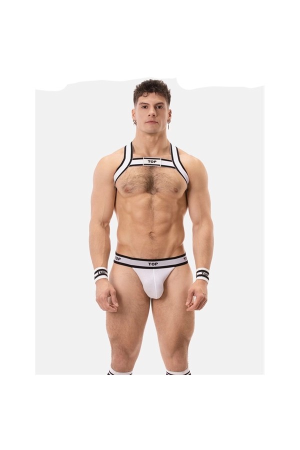 Jocks and Underwear / Barcode Berlin Jockstrap Top - White-Black