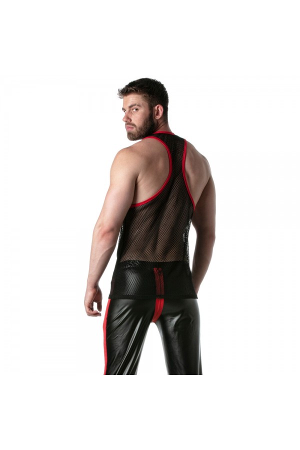 T-shirts and tank-tops / LEADER Mesh Tank Top Black-Red