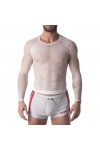 T-shirts and tank-tops / Barcode Berlin Capo White Fishnet T-Shirt