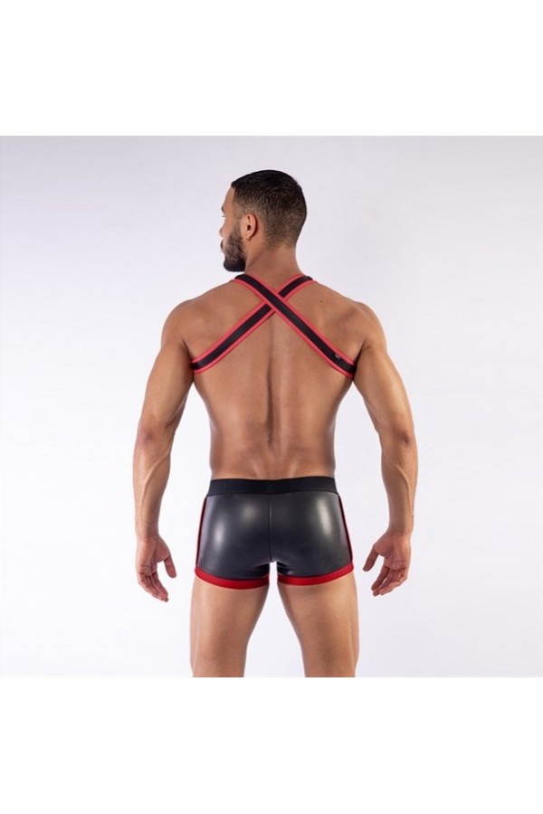 Harnessek / Mister B Neoprene X hátú harness fekete piros