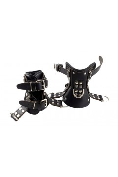 Kikötözések / Mister B Luxus bőr kikötöző bokabilincs