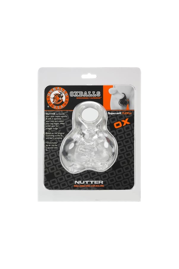 Cock Bondage / Oxballs Nutter Ball Sling Clear