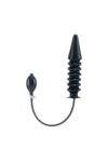 Inflatable Toys / Mister B Inflatable Solid Ribbed Dildo - Black