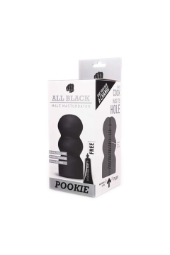 Blowjob Toys / All Black Real Skin Touch Masturbator - Pookie