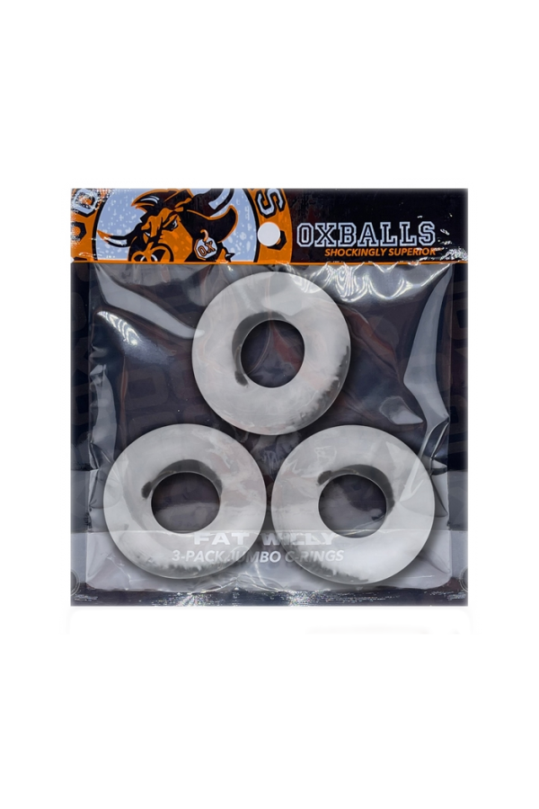 Farok-makk gyűrűk / Oxballs FAT WILLY farokgyűrű 3 darabos - átlátszó