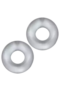 Hünkyjunk Stiffy Cockring 2-Pack - Clear Ice – Farok-makk gyűrűk
