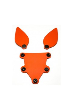 Accessories / The Red Puppy Set Red Leather Ears and Tongue Accessories / The Red Puppy Set Red Leather Ears and Tongue