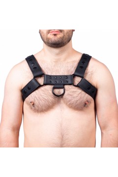 Harnessek / The Red Bulldog bőr harness - fekete
