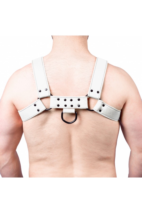 Harnessek / The Red Bulldog bőr harness - fehér