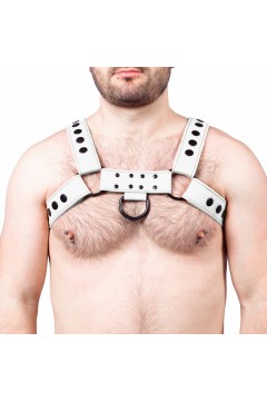 Harnessek / The Red Bulldog bőr harness - fehér