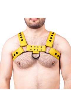 Harnessek / The Red Bulldog bőr harness - sárga