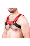 Harnessek / The Red Bulldog bőr harness - fekete piros
