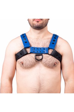 Harnessek / The Red Bulldog bőr harness - fekete kék