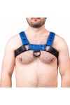 Harnessek / The Red Bulldog bőr harness - fekete kék