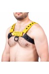 Harnessek / The Red Bulldog bőr harness - fekete sárga