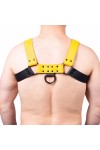 Harnessek / The Red Bulldog bőr harness - fekete sárga