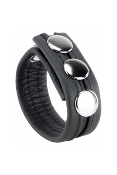 Cock - Glans Rings / The Red Leather cockring with colour stripe