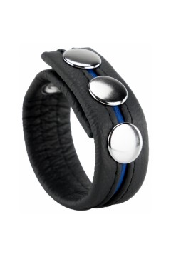 Cock - Glans Rings / The Red Leather cockring with colour stripe