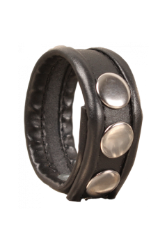 Cock - Glans Rings / The Red Leather Cockring - 3 press studs