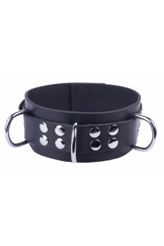 Collars / The Red Ultra Black Leather Collar