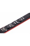 Collars / The Red Padded Leather Collar with D-Rings