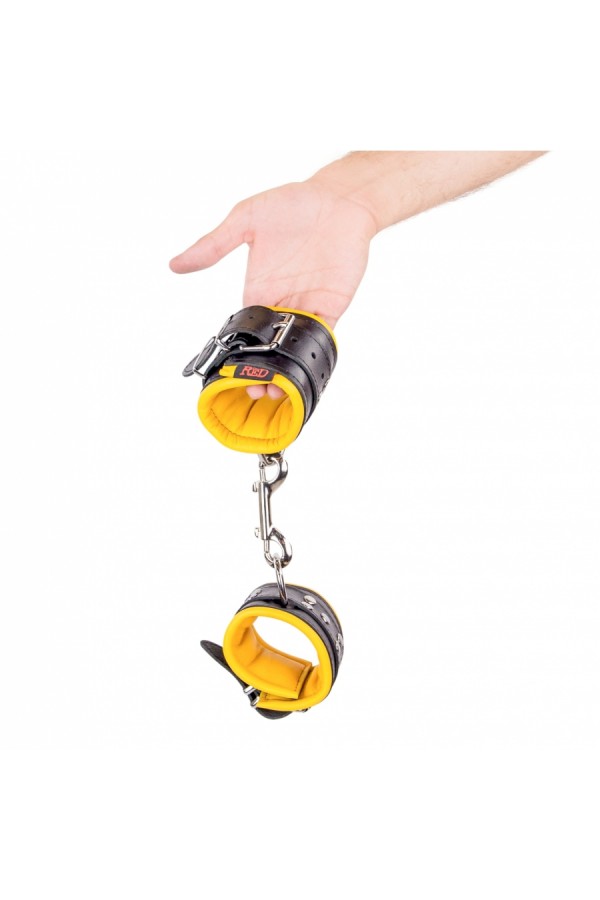 Wrist Restraints / The Red Padded leather handcuffs