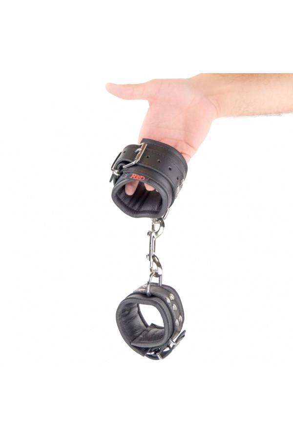 Wrist Restraints / The Red Padded leather handcuffs