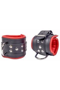Wrist Restraints / The Red Padded leather handcuffs