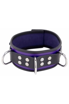 Collars / The Red Leather Necklace - 3 D-rings