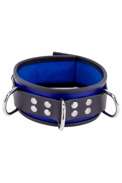 Collars / The Red Leather Necklace - 3 D-rings
