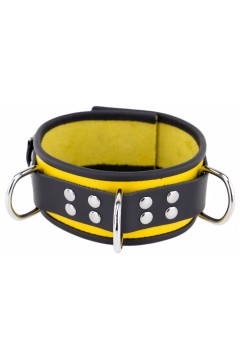 Collars / The Red Leather Necklace - 3 D-rings