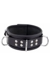 Collars / The Red Leather Necklace - 3 D-rings