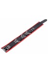 Collars / The Red Leather Necklace - 3 D-rings