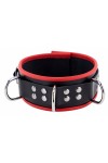 Collars / The Red Leather Necklace - 3 D-rings