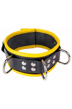Collars / The Red Leather Necklace - 3 D-rings Collars / The Red Leather Necklace - 3 D-rings