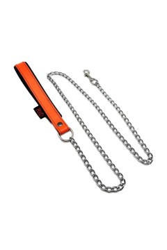 Accessories / The Red Leather leash with handle 1m