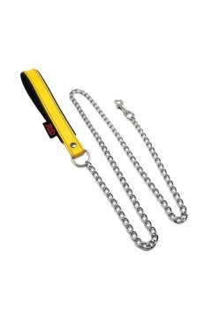 Accessories / The Red Leather leash with handle 1m