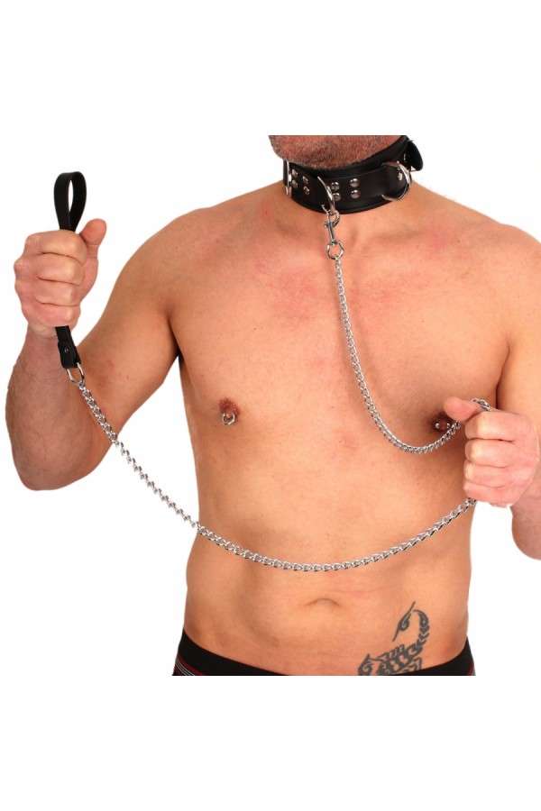Accessories / The Red Black leather dog leash